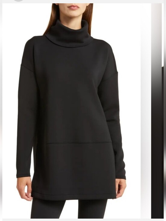 SPANX Sweaters - SPANX Air Essential Black Tunic Sweatshirt Size 1X